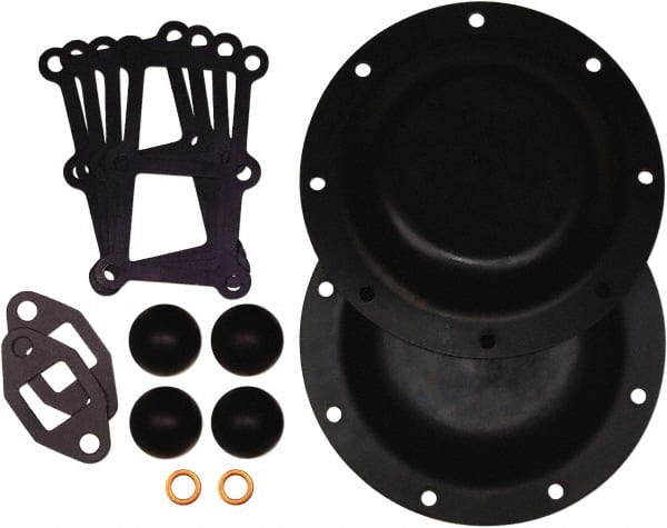 Diaphragm Pump Fluid Section Repair Kit: Buna-N, Includes Check Balls, Diaphragms & Gasket, Use with S30 Metallic MPN:476.171.360