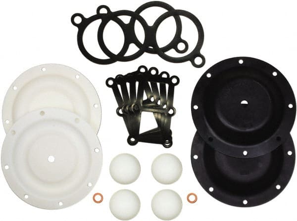 Diaphragm Pump Fluid Section Repair Kit: Santoprene, Includes Check Balls, Diaphragms & Gasket, Use with S1F Non-Metallic MPN:476.197.354