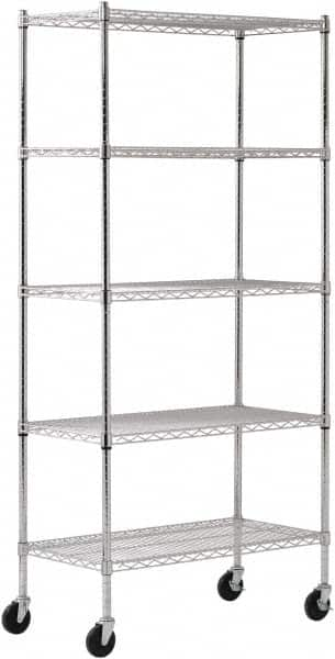 Wire Shelving: 500 lb Shelf Capacity, 5 Shelves MPN:MWS361872