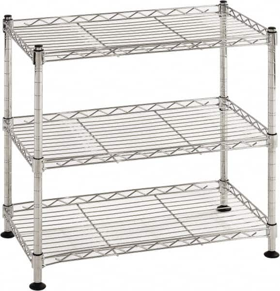 Wire Shelving: 88 lb Shelf Capacity, 3 Shelves MPN:WS181018-C