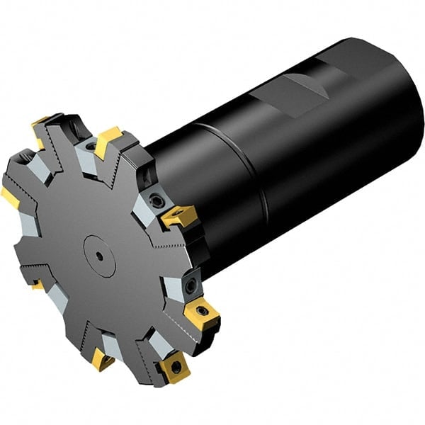 Indexable Slotting Cutter: 6 mm Cutting Width, 80 mm Cutter Dia, Weldon Connection, 20 mm Max Depth of Cut, 1-1/2