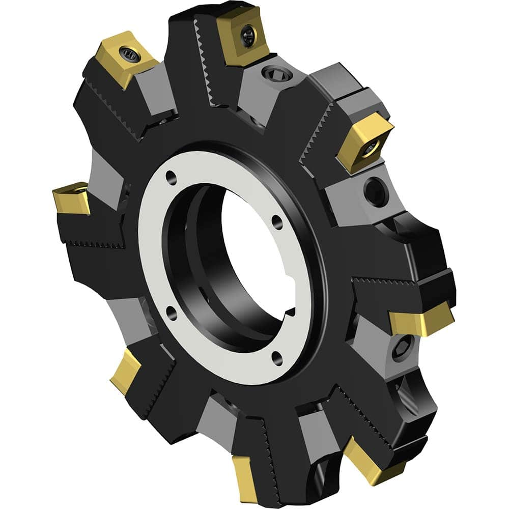 Indexable Slotting Cutter: 100 mm Cutter Dia, Arbor Hole Connection, 7.6 mm Max Depth of Cut, 32 mm Hole MPN:7843373