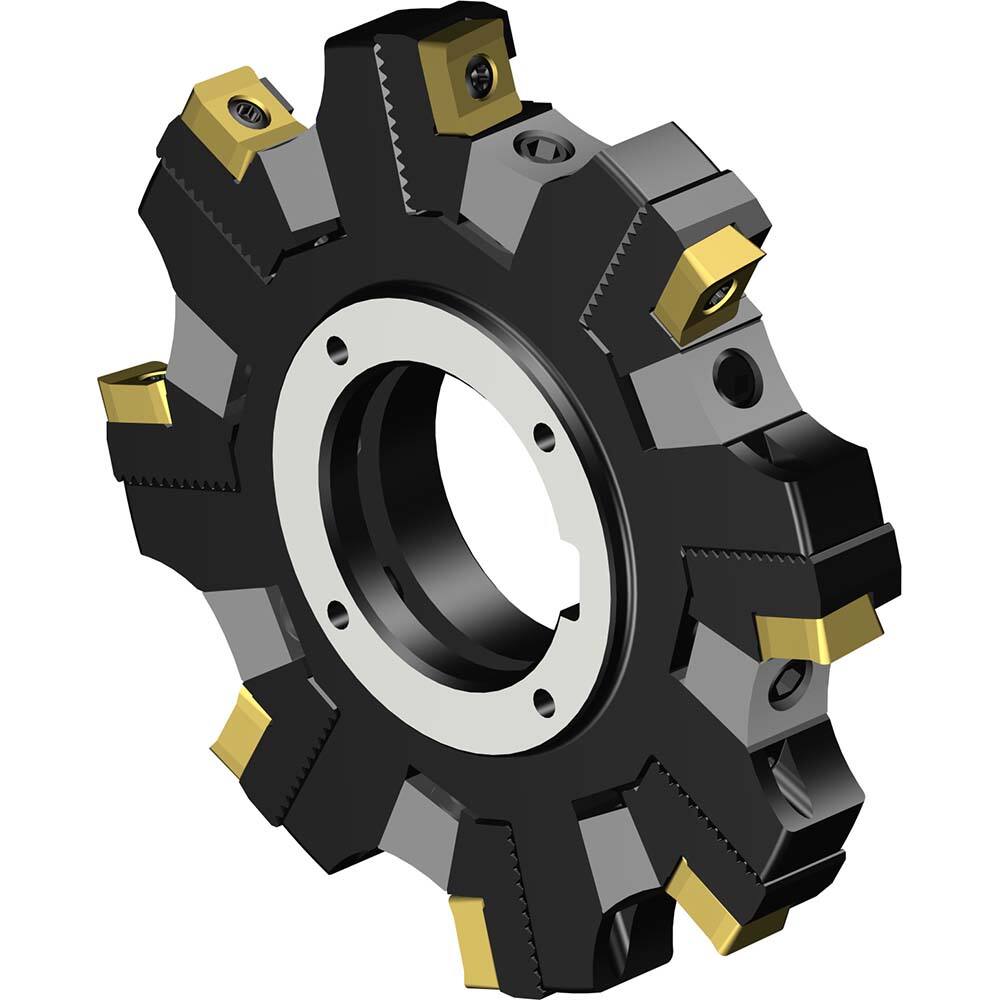 Indexable Slotting Cutter: 100 mm Cutter Dia, Arbor Hole Connection, 7.6 mm Max Depth of Cut, 32 mm Hole MPN:7843374