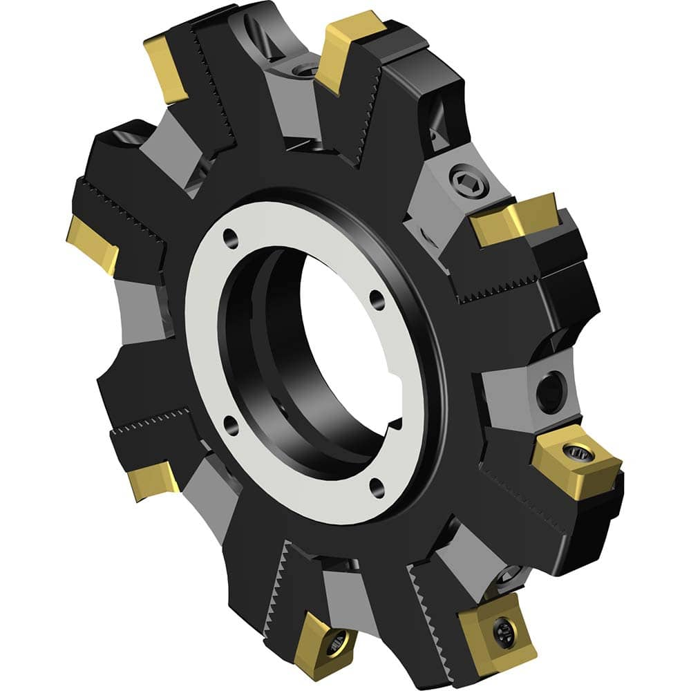 Indexable Slotting Cutter: 100 mm Cutter Dia, Arbor Hole Connection, 7.6 mm Max Depth of Cut, 32 mm Hole MPN:7843401