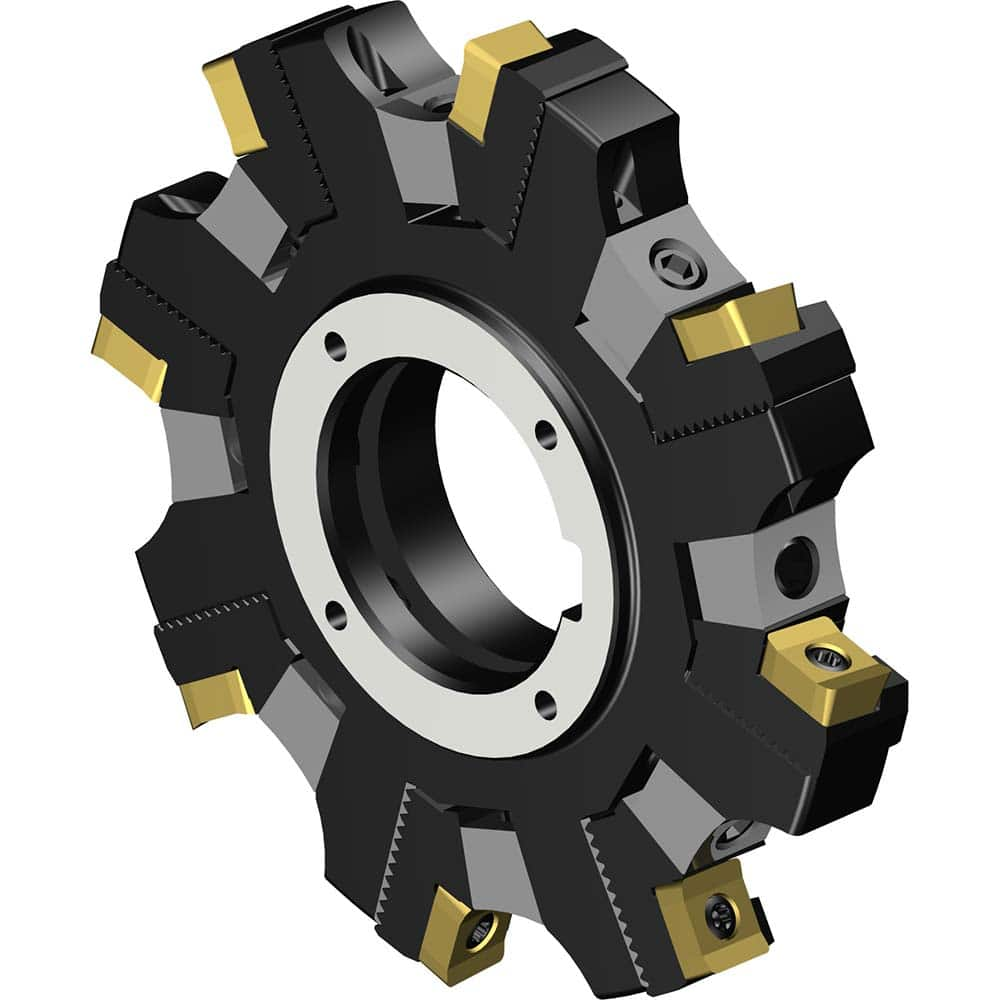 Indexable Slotting Cutter: 100 mm Cutter Dia, Arbor Hole Connection, 7.6 mm Max Depth of Cut, 32 mm Hole MPN:7843402