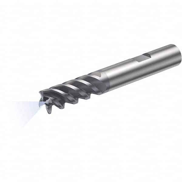 Corner Chamfer End Mill: 12 mm Dia, 26 mm LOC, 4 Flutes, 0.1 mm Chamfer Width, Solid Carbide MPN:5742617