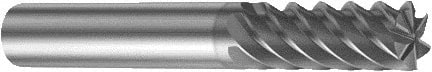 Corner Chamfer End Mill: 10 mm Dia, 22 mm LOC, 6 Flutes, 0.1 mm Chamfer Width, Solid Carbide MPN:5742789