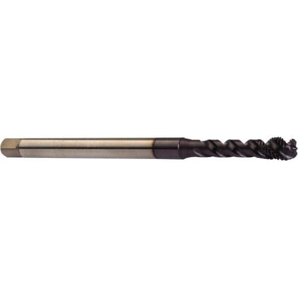 Spiral Flute Tap: M20x2.50 Metric, 4 Flutes, Modified Bottoming, 6H Class of Fit, Powdered Metal, CoolTop Coated MPN:6181739