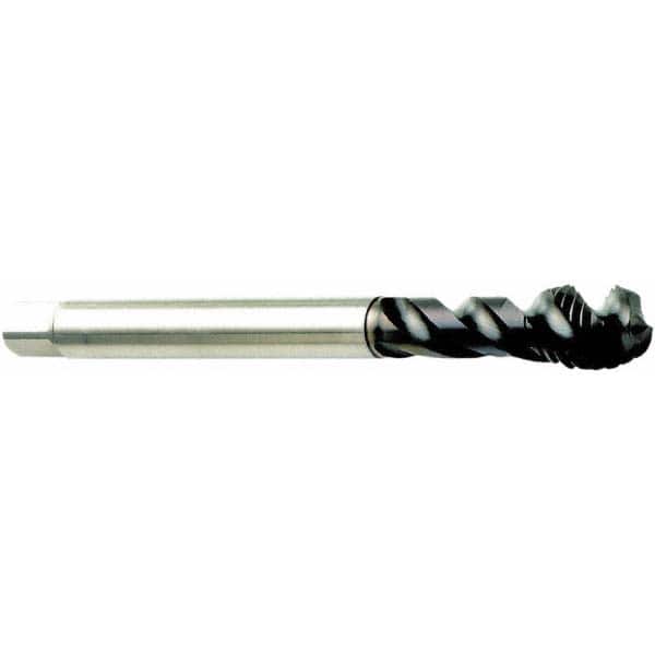 Spiral Flute Tap: #8-32 UNC, 3 Flutes, Modified Bottoming, 2B Class of Fit, Powdered Metal, SmoothTop Coated MPN:6182429
