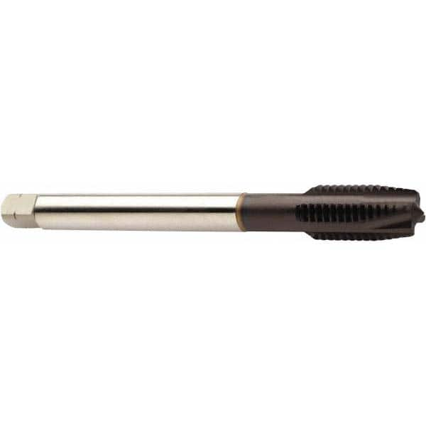 Spiral Point Tap: M12x1.75 Metric, 4 Flutes, Plug Chamfer, 6H Class of Fit, High-Speed Steel, TiAlN Coated MPN:6182494