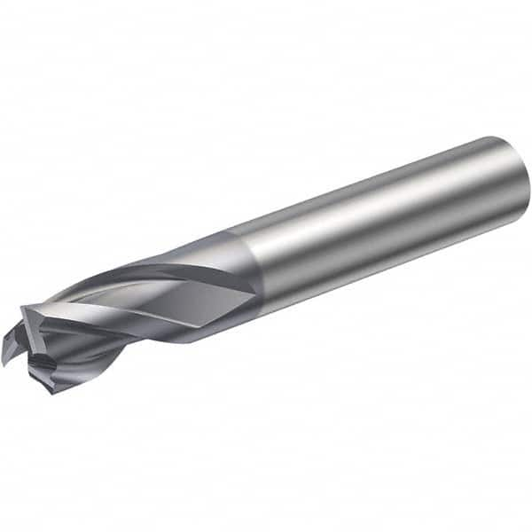 Corner Chamfer End Mill: 4.5 mm Dia, 5.5 mm LOC, 3 Flutes, 0.13 mm Chamfer Width, Solid Carbide MPN:6259544