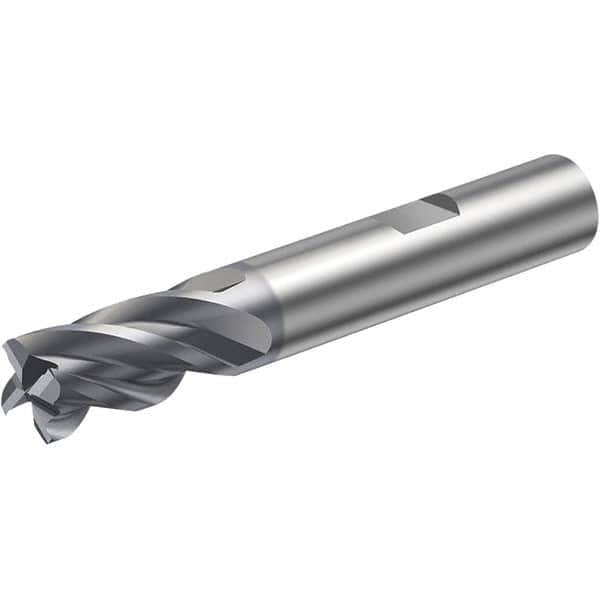 Corner Chamfer End Mill: 8 mm Dia, 12.5 mm LOC, 4 Flutes, 0.13 mm Chamfer Width, Solid Carbide MPN:6259620