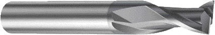 Corner Chamfer End Mill: 3 mm Dia, 7.5 mm LOC, 2 Flutes, 0.08 mm Chamfer Width, Solid Carbide MPN:6259639