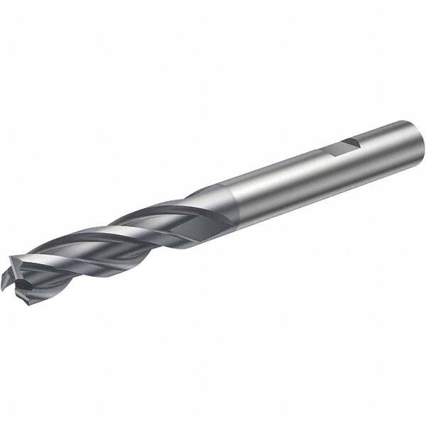 Corner Chamfer End Mill: 10 mm Dia, 32 mm LOC, 3 Flutes, 0.1 mm Chamfer Width, Solid Carbide MPN:6259827