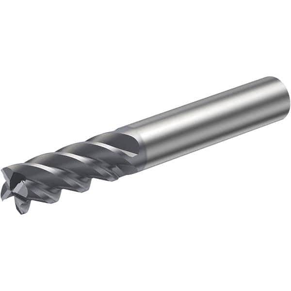 Corner Chamfer End Mill: 4 mm Dia, 11 mm LOC, 4 Flutes, 0.1 mm Chamfer Width, Solid Carbide MPN:6259874