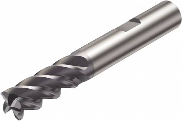 Corner Radius End Mill: 16 mm Dia, 32 mm LOC, 4 Flutes, Solid Carbide MPN:6259896