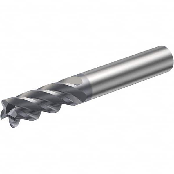 Corner Chamfer End Mill: 8 mm Dia, 19 mm LOC, 4 Flutes, 0.15 mm Chamfer Width, Solid Carbide MPN:6260136