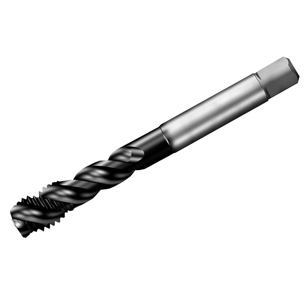 Spiral Flute Tap: M18x1.50 DIN/ANSI, 4 Flutes, Semi-Bottoming, 6HX Class of Fit, High Speed Steel-E-PM, TiAlN Coated MPN:8056244