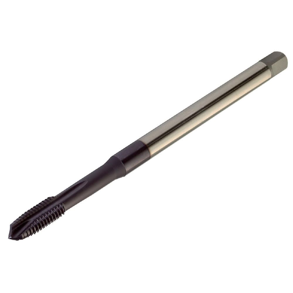 Spiral Point Tap: M6x1 Metric, 3 Flutes, Plug, 6H Class of Fit, High Speed Steel, TiAlN Coated MPN:8248484