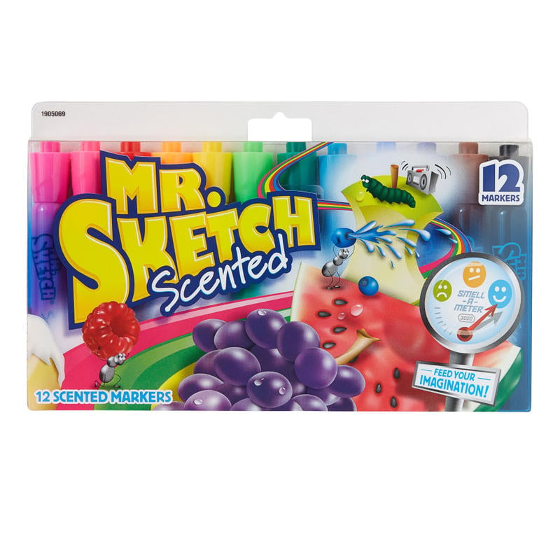 Mr. Sketch Watercolor Markers, Scented Assorted Colors, Set Of 12 (Min Order Qty 11) MPN:1905069