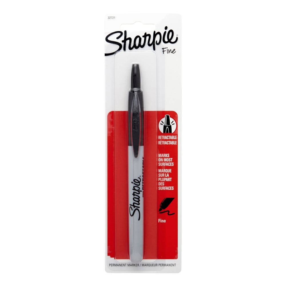 Sharpie Retractable Permanent Marker, Fine Point, Black (Min Order Qty 20) MPN:32721PP