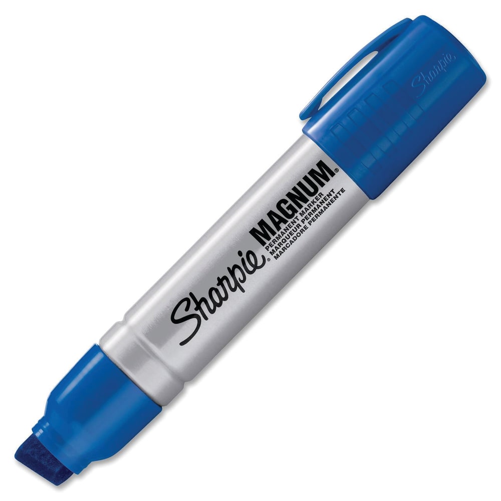 Sharpie Magnum Permanent Marker, Chisel Tip, Blue Ink (Min Order Qty 18) MPN:44003