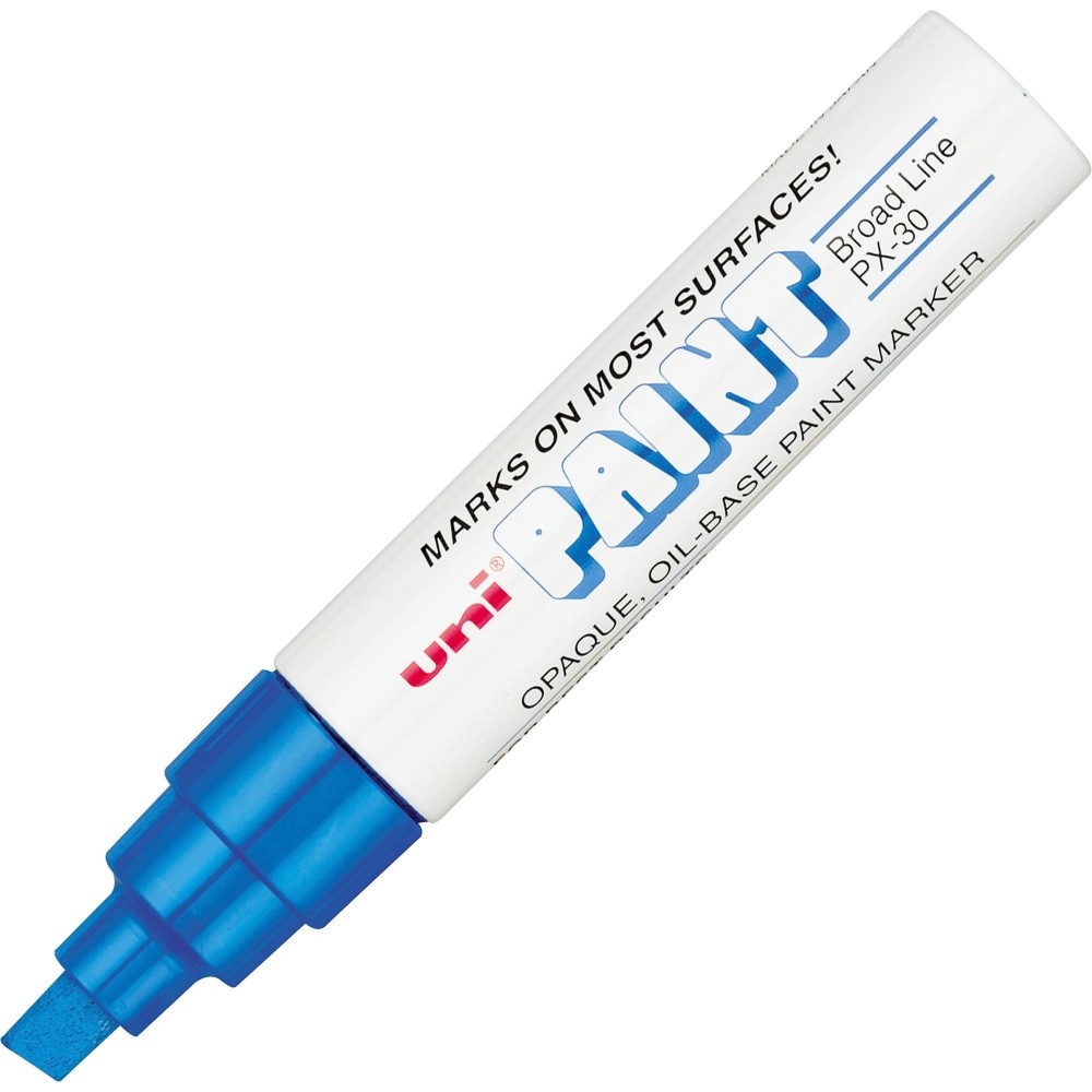 Uni-Ball PX-30 uni-Paint Broad Line Markers - Broad Marker Point - Blue Oil Based Ink - 1 Each (Min Order Qty 10) MPN:63733