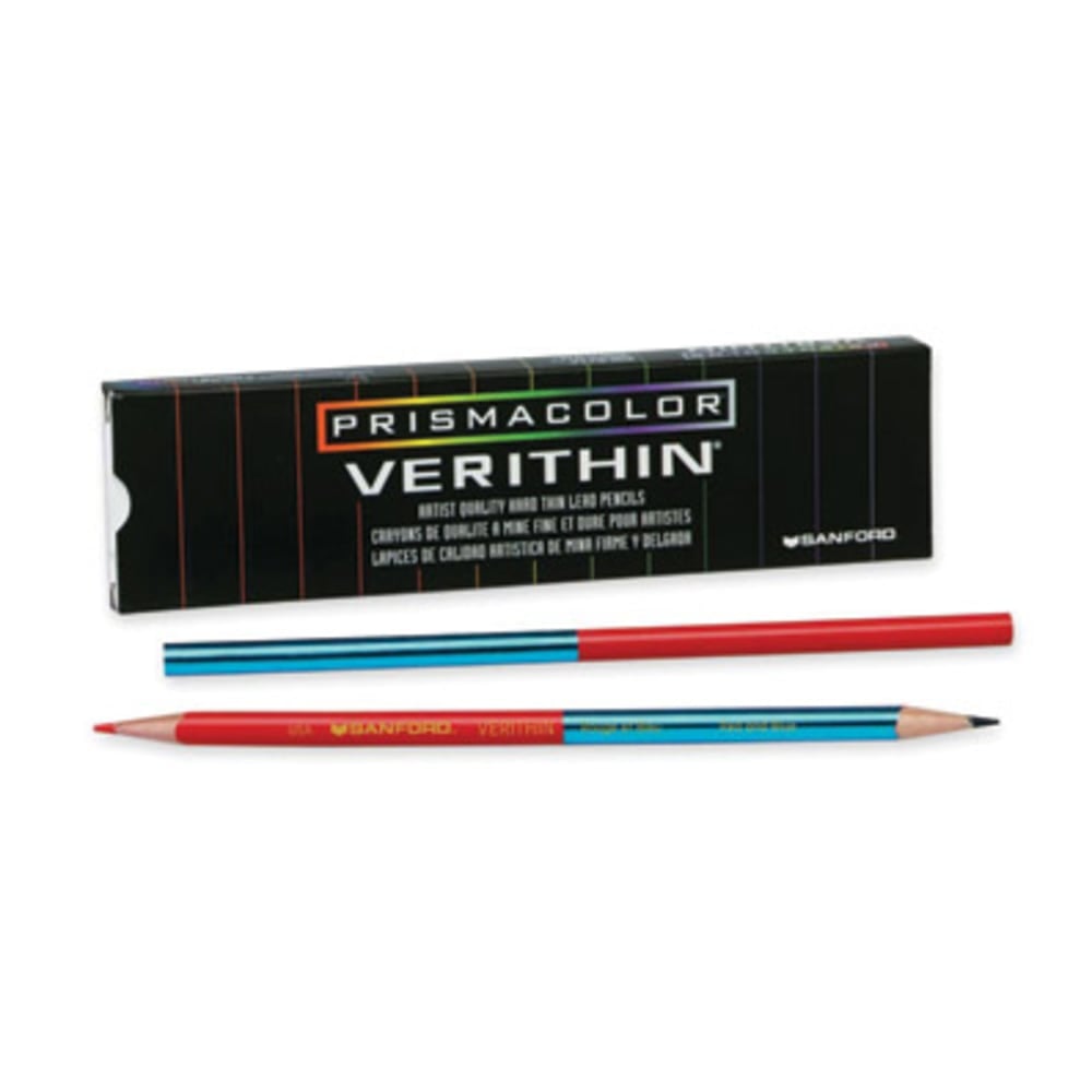 Prismacolor Verithin Colored Pencils, Red/Blue Lead, Red/Blue Barrel, Pack Of 12 (Min Order Qty 7) MPN:02456