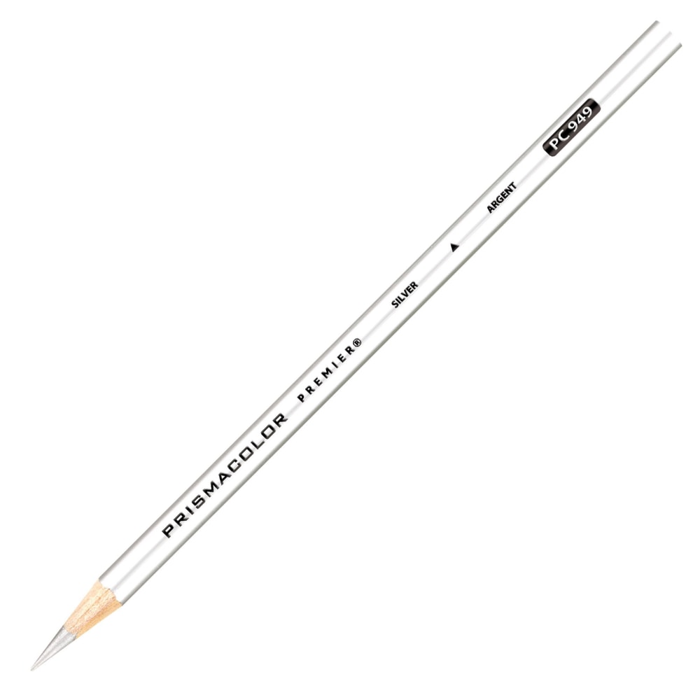 Prismacolor Professional Thick Lead Art Pencil, Metallic Silver, Set Of 12 (Min Order Qty 4) MPN:3375