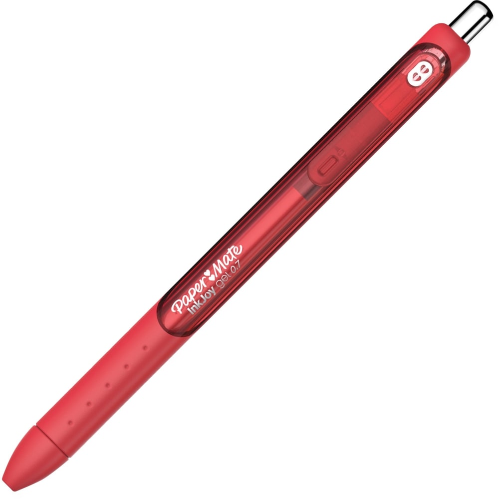 Paper Mate InkJoy Gel Pens, Pack Of 12, Medium Point, 0.7 mm, Red Barrel, Red Ink (Min Order Qty 2) MPN:1953047