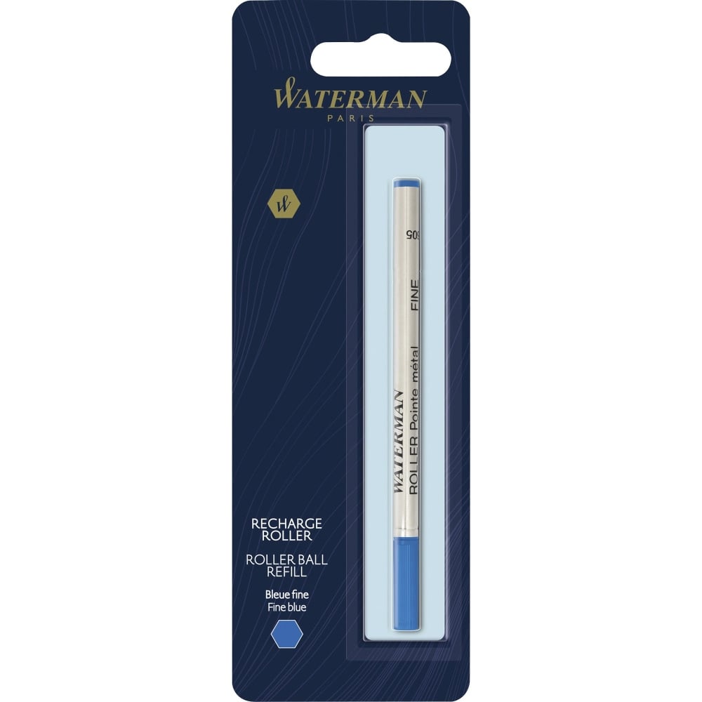 Waterman Fine Point Rollerball Pen Refill - Fine Point - Blue Ink - 1 Each (Min Order Qty 8) MPN:1964018