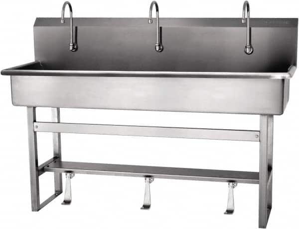 Hands-Free Hand Sink: 304 Stainless Steel MPN:56F1