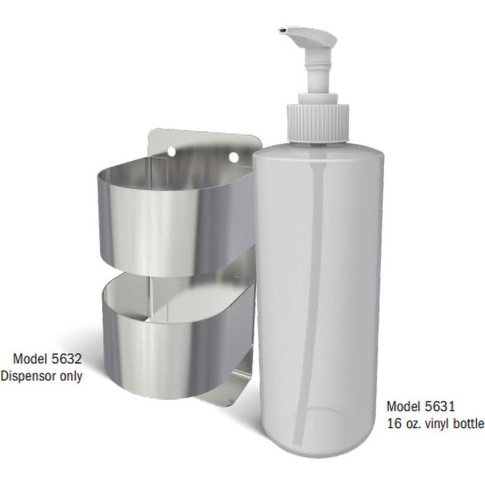 Soap, Lotion & Hand Sanitizer Dispensers, Operation Mode: Pump , For Use With: Model 563 Stainless Steel Dispenser Holder , Container Type: Bottle with Pump  MPN:5631