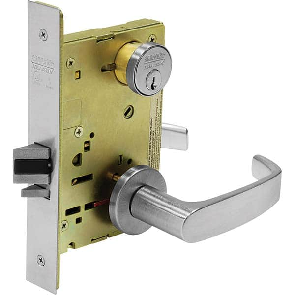 Lever Locksets, Type: Office, Door Thickness: 1-3/4, Key Type: Conventional, Back Set: 2-3/4, For Use With: Commercial Doors, Finish/Coating: Satin Chrome MPN:8255 LNL 26D