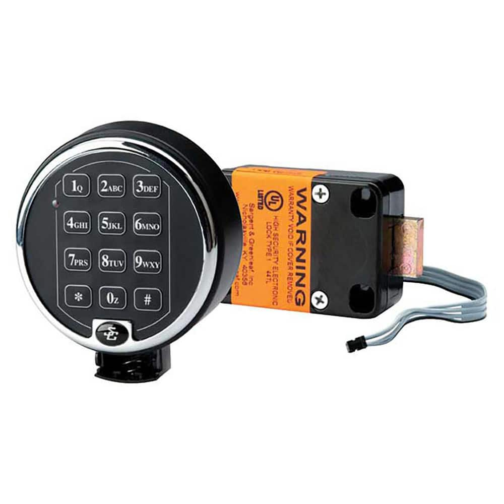 Keypad Safe Locks, Lock Type: Combination , Material: Steel , Color: Chrome , Back Lit: Yes , Audible Feedback: No  MPN:6120-305