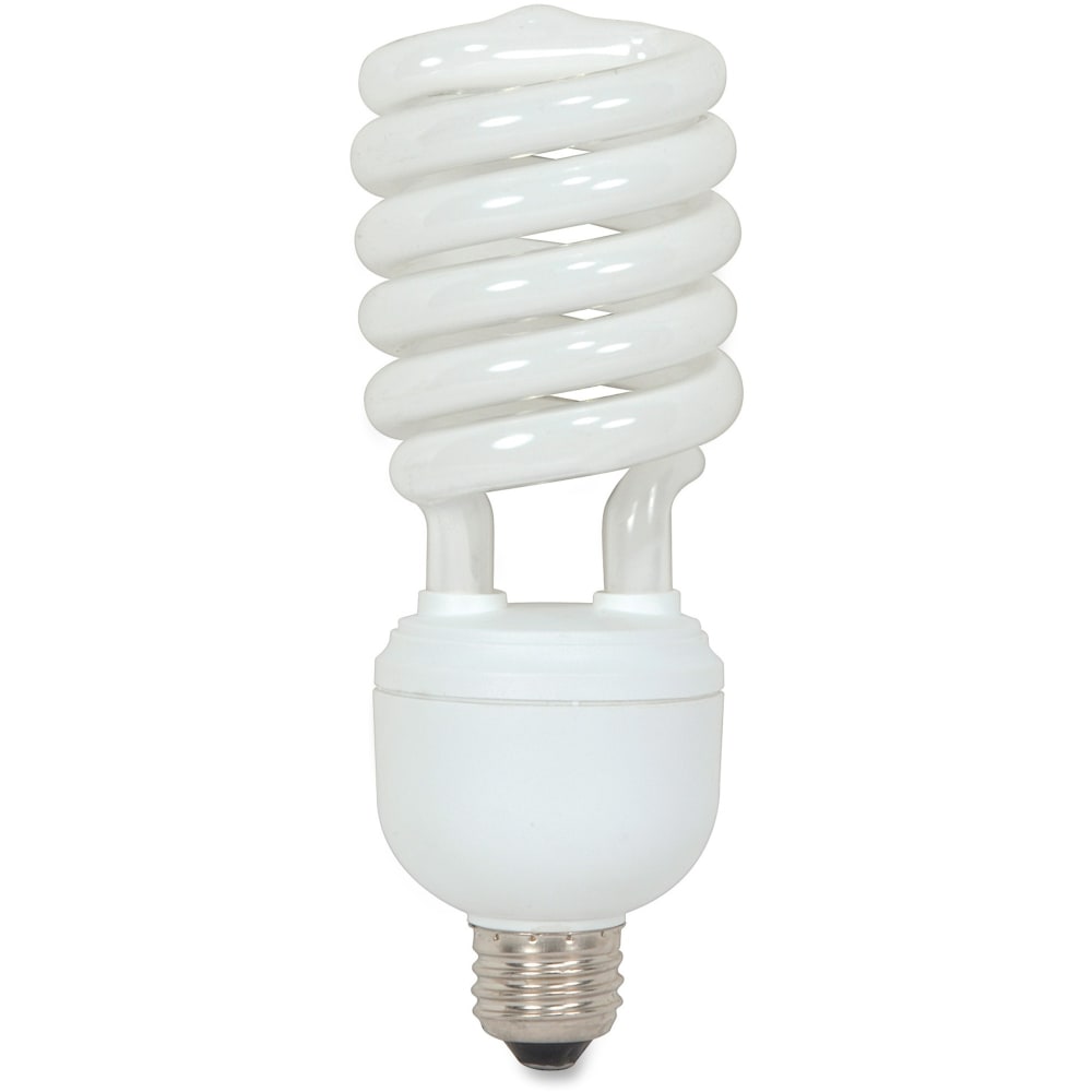 Satco 40-watt T4 Spiral CFL Bulb - 40 W - 150 W Incandescent Equivalent Wattage - 120 V AC - 2600 lm - Spiral - T4 Size - Cool White Light Color - E26 Base - 10000 Hour - 6920.3 deg.F (3826.8 deg.C) Color Temperature - 82 CRI MPN:S7335CT