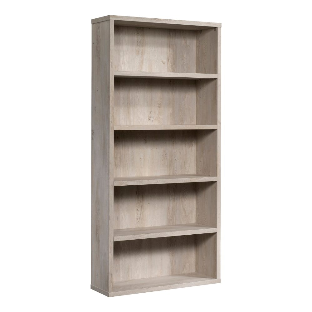 Sauder Optimum 73-1/2inH 5-Shelf Bookcase, Chalked Chestnut MPN:426014