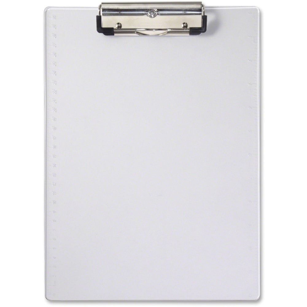 Saunders Clipboard - 0.50in Clip Capacity - 8 1/2in x 12in - Low-profile - Acrylic - Clear - 1 Each (Min Order Qty 5) MPN:21565