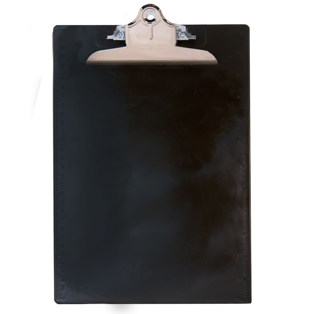 Saunders Plastic Clipboard, 8 1/2in x 12in, Black (Min Order Qty 17) MPN:21603