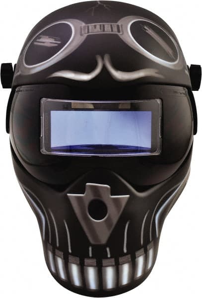 Welding Helmet: Black & White, Nylon, Shade 4 & 9 to 13 MPN:3012466