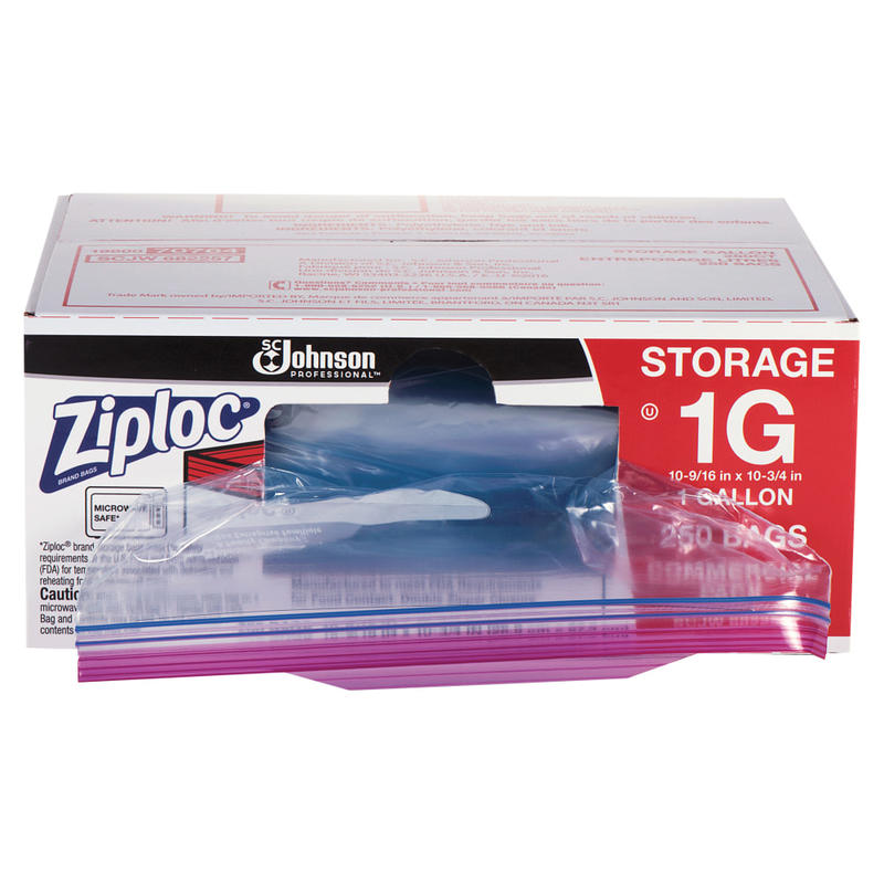 Ziploc Storage Bags, 1 Gallon, Box Of 250 Bags (Min Order Qty 2) MPN:94602