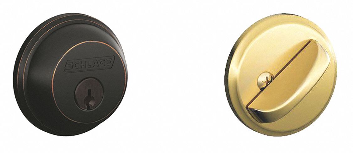 Deadbolt Aged Bronze / Bright Brass MPN:B60N 716X605