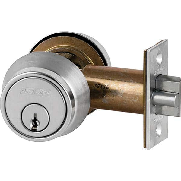 Deadbolts, Deadbolt Type: Double Cylinder , Lock Type: Double Cylinder , Finish: Satin Chrome , Hand Orientation: Non-Handed  MPN:B252P6 626