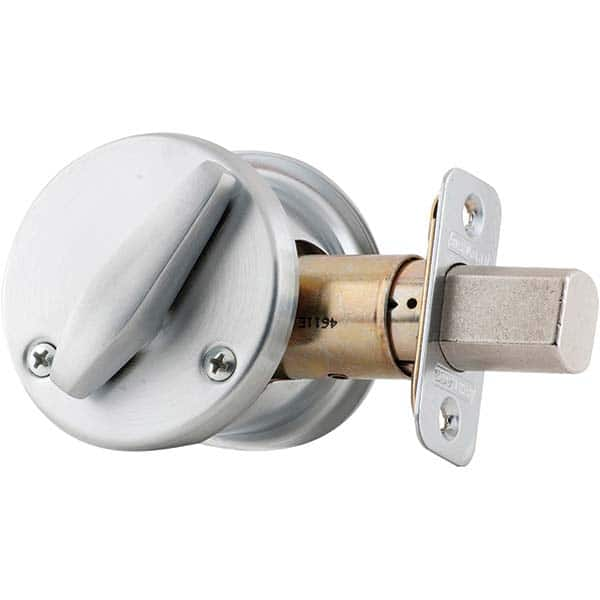 Deadbolts, Deadbolt Type: Deadlocking Latch , Lock Type: Single Cylinder , Finish: Satin Chrome , Hand Orientation: Non-Handed  MPN:B563P 626