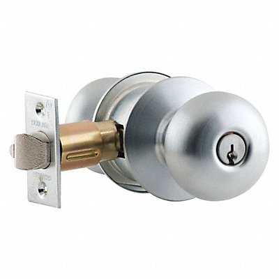 Plym Knob Entrance Lock Satin Chrome MPN:A53PD PLY 626