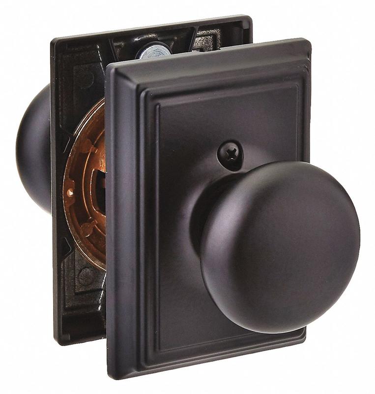 Knob Lockset Black Powder Coat Passage MPN:F10 PLY 622 ADD