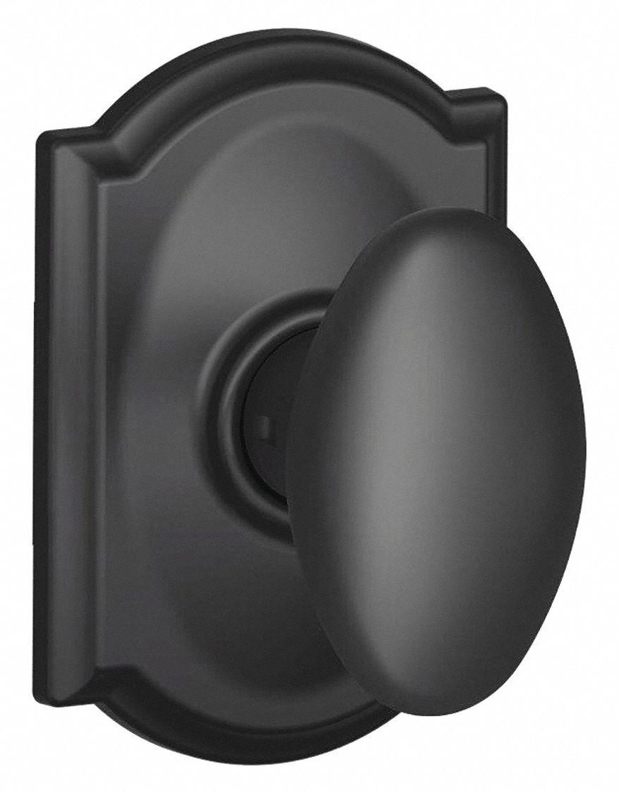 Knob Lockset Black Powder Coat Passage MPN:F10 SIE 622 CAM