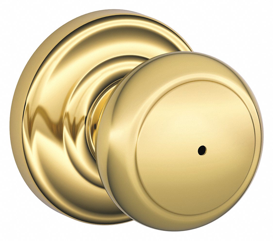 Knob Lockset Bright Brass Privacy Gr 2 MPN:F40 AND 605 AND