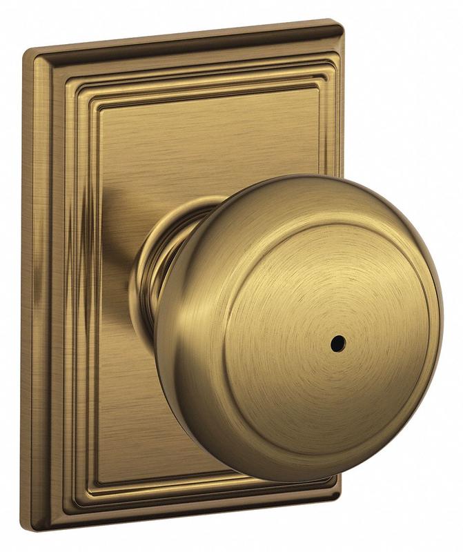 Knob Lockset Antique Brass Privacy Gr 2 MPN:F40 AND 609 ADD