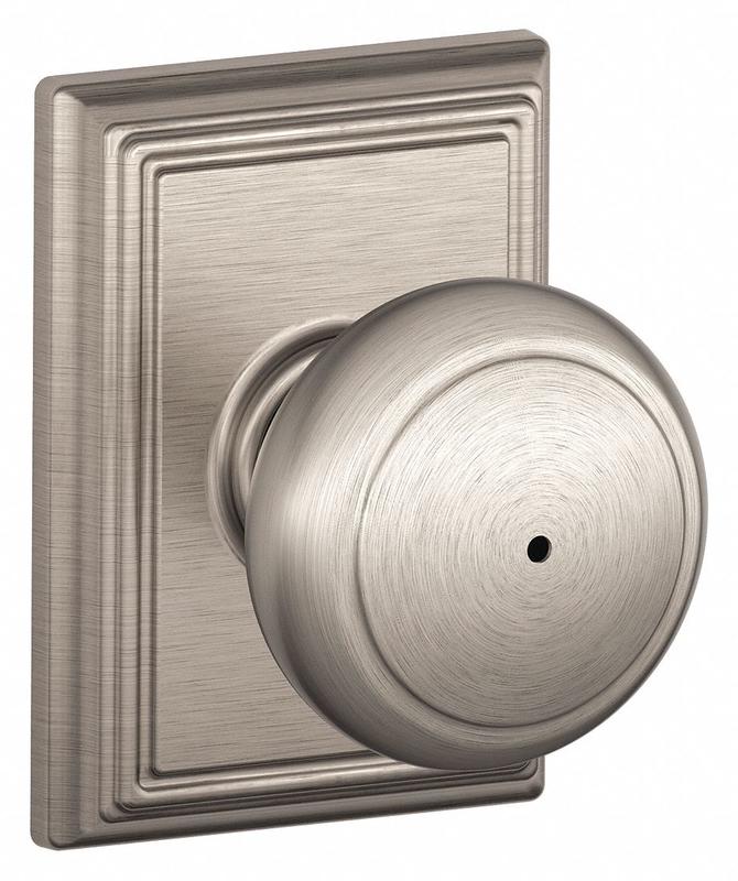 Knob Lockset Satin Nickel Privacy Gr 2 MPN:F40 AND 619 ADD